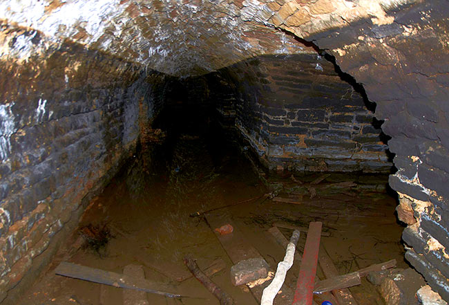 The lower floor of the battery in bastion Honor - Narva