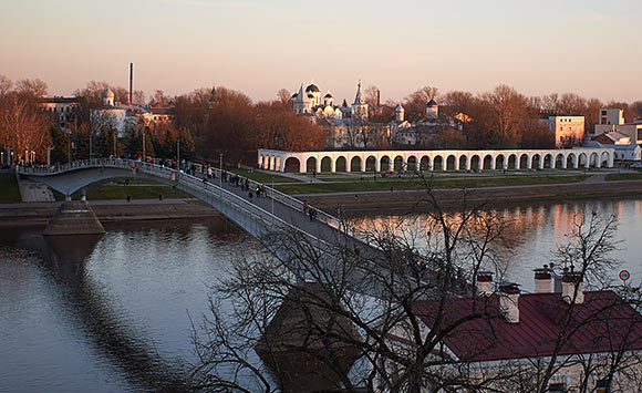 Torgovaya (Trade) side and bridge over Volkhov river