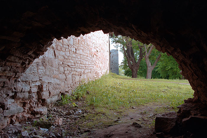 Arc of Nikolskaya tower  of Porkhov fortress