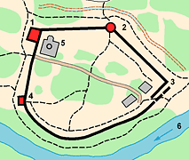 Plan of  of Porkhov fortress