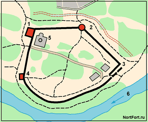 Plan of of Porkhov fortress