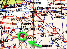 Северо-запад России (немецкая карта)