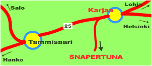 Area map Karjaa - Tammisaari