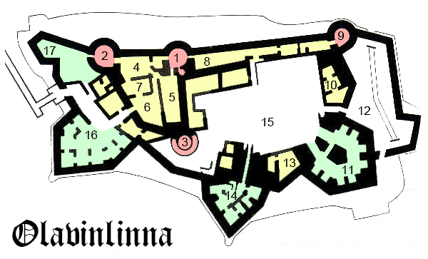 Plan of the fortress of Savonlinna