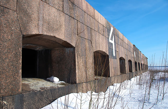 Front face of the battery - Southern Forts