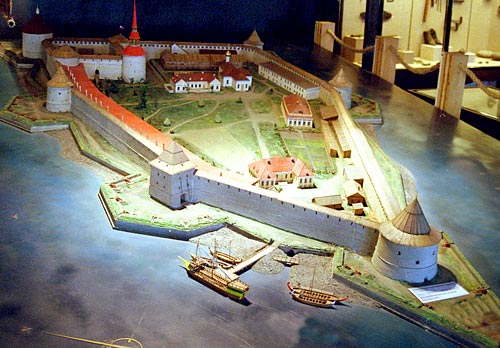 Model of the fortress Shlisselburg of 1710-th.