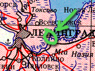 карта крупная окрестностей Петербурга