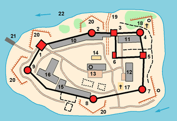 Plan of Shlisselburg fortress