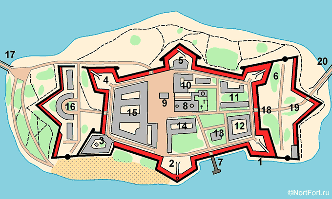 Plan of Peter and Paul Fortress