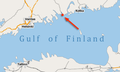 Карта Финского Залива