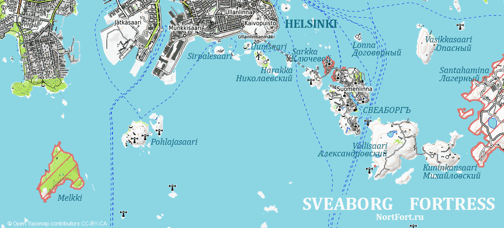 Sveaborg fortress full map