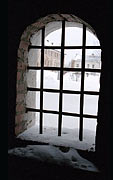Window of monk's cell in Tikhvin Monastery