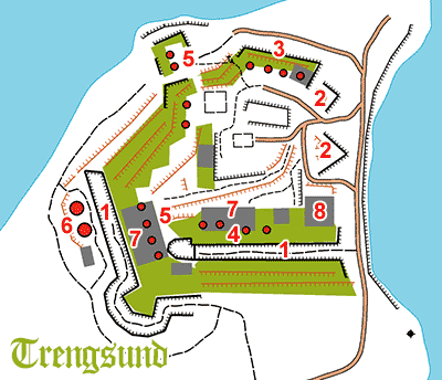 Lay-out of Trångsund Redoubt