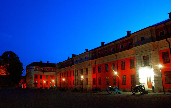 Night fortress landscape - Vaxholm