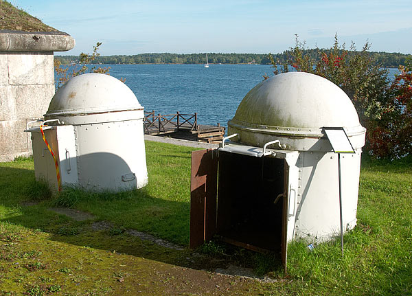 Rear sight of armoured MG turret - Vaxholm