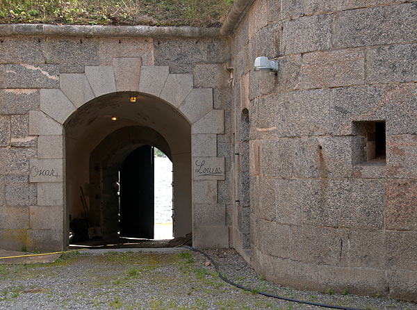 Entrance to Lower battery from inside - Vaxholm