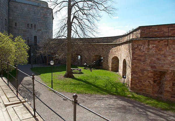 Wall of western courtyard - Vaxholm