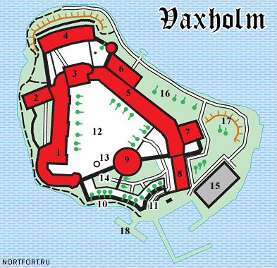 Vaxholm's Citadel layout