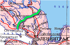 Map of Karelian Istmus