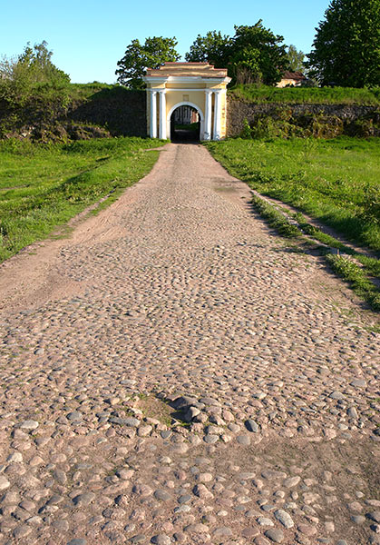 Sight of the gates from ravelin - Vyborg