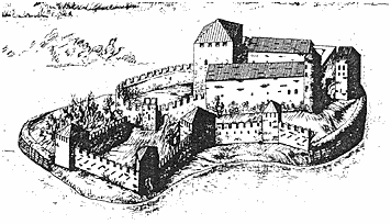 Вид Выборгского замка во второй половине XV в