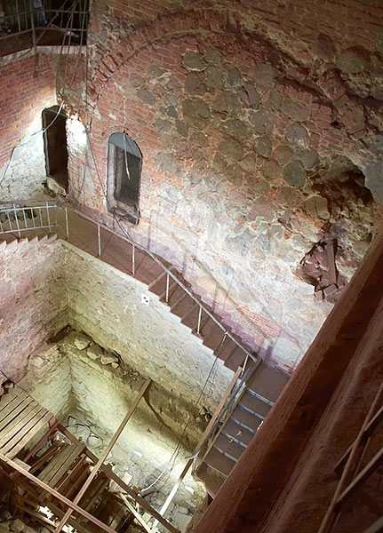 Interior walls of the Vyborg castle tower - Vyborg