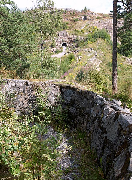 View from the strong point to the main fortification of the fort - Redoubt