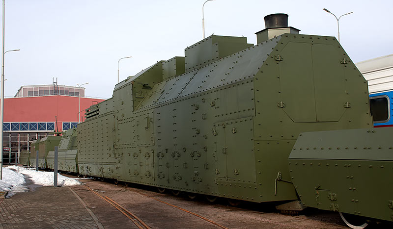 Armored train locomotive
