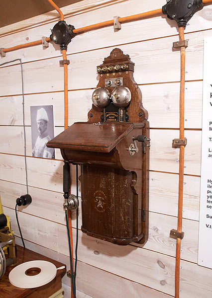 Telephone on wall