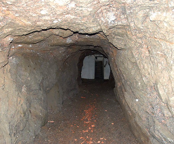 Underground passage into the depth
