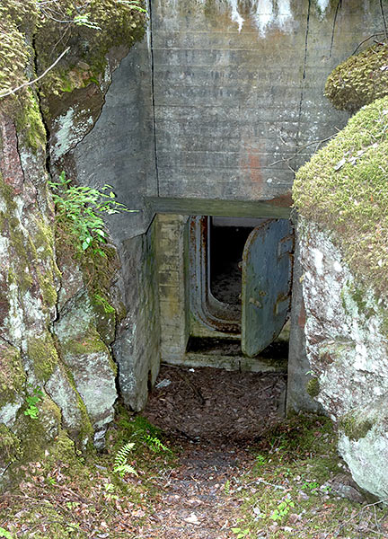 Entrance to the gun bunker