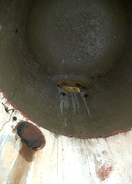 Inside the observation armored dome