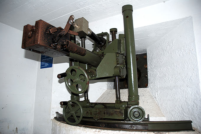 Anti-tank casemate gun in the bunker of Salpa-line