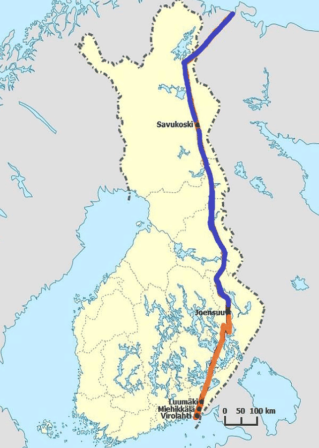 Map of the Finland